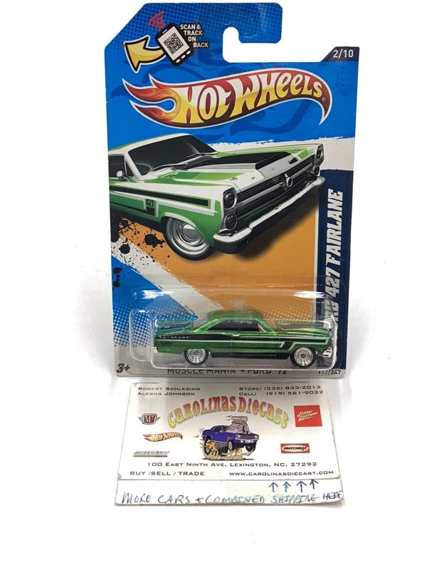 2012 hot wheels super treasure hunt #112 66 Ford 427 Fairlane W Protector For Sale