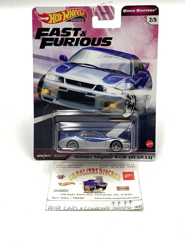 Hot wheels premium fast and furious Quick Shifters Nissan skyline GT-R bcnr33 2 5 245K For Discount