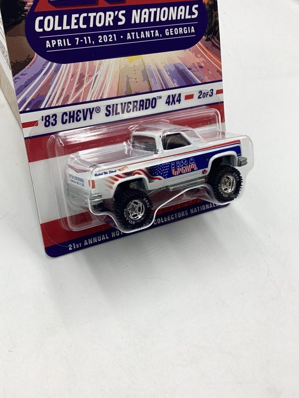 2021 Hot Wheels 21st Annual Collector’s Nationals ‘83 Chevy Silverado 4x4 03557 05500 Fashion