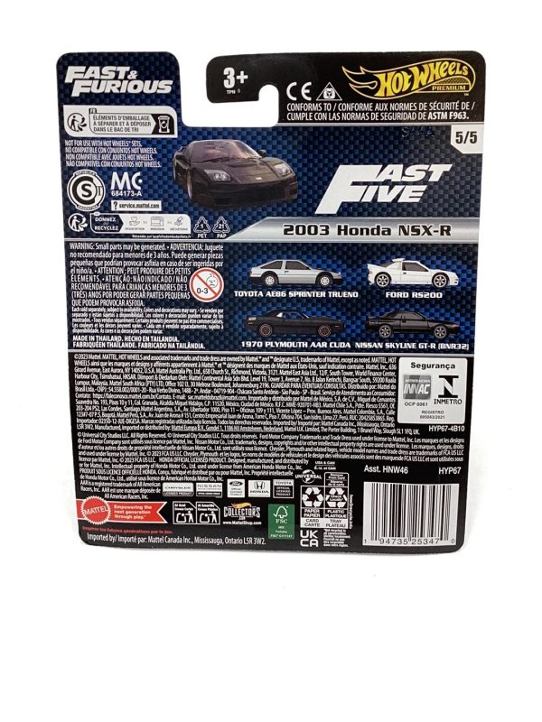 2023 Hot Wheels Car Culture Fast & Furious #5 2003 Honda NSX-R 247C Online Sale