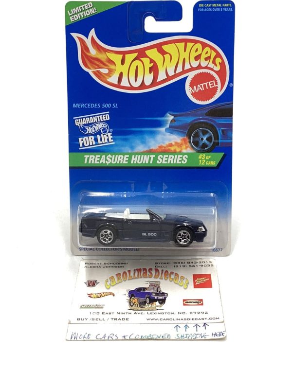 1997 Hot Wheels Treasure Hunt #580 Mercedes 500 SL #3 of 12 with protector Online now