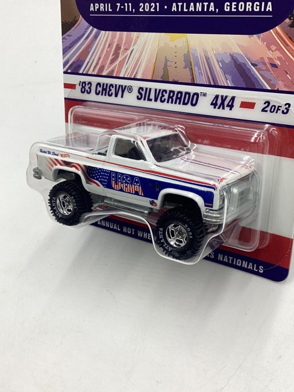 2021 Hot Wheels 21st Annual Collector’s Nationals ‘83 Chevy Silverado 4x4 03557 05500 Fashion