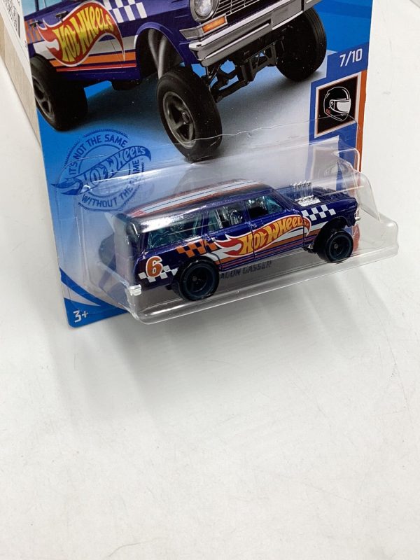 2021 Hot Wheels Super Treasure Hunt ‘64 Nova Wagon Gasser Blue W protector Discount