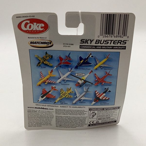 2000 Matchbox Sky Busters Coca Cola plane 113B Cheap