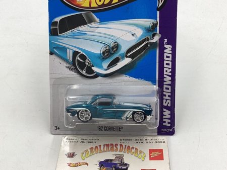 2013 hot wheels super treasure hunt #207 62 Corvette W Protector Supply