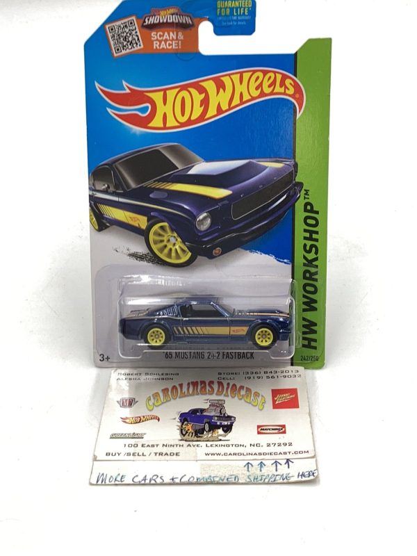 2015 hot wheels super treasure hunt #242 65 Mustang 2+2 Fastback W Protector Online