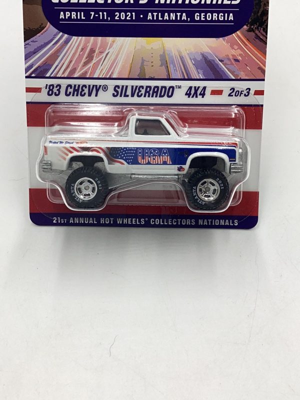 2021 Hot Wheels 21st Annual Collector’s Nationals ‘83 Chevy Silverado 4x4 03557 05500 Fashion