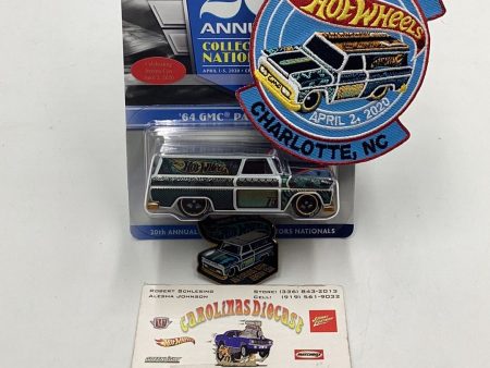 2020 Hot Wheels 20th Annual Collector Nationals ‘64 GMC Panel Truck W Dinner Sticker & Patch Pin 00386 04000 Online Sale