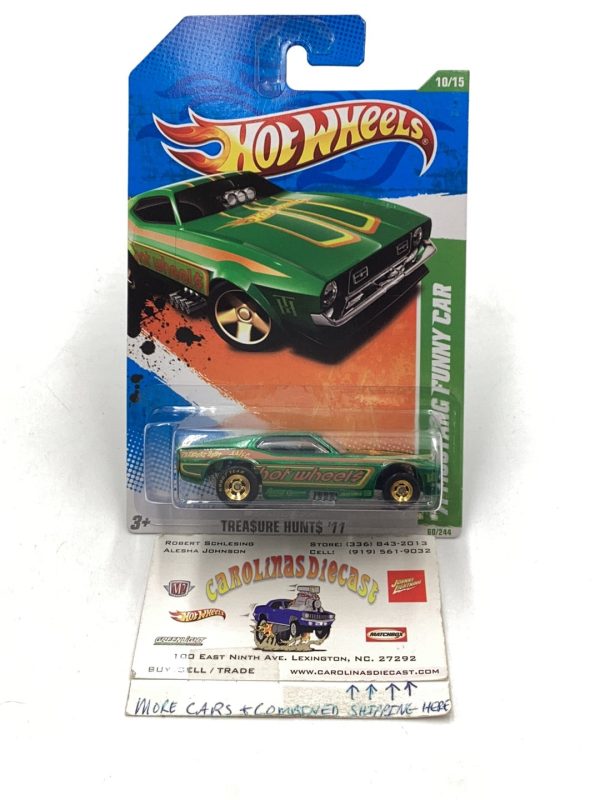 2011 hot wheels super treasure hunt #60 71 Mustang Funny Car W  Protector For Discount