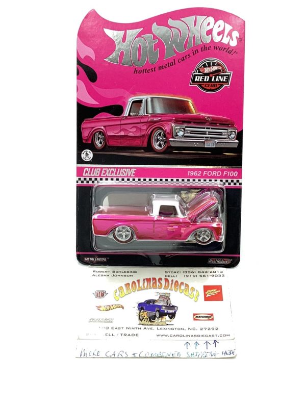 Hot wheels redline club 1962 Ford F-100 with protector on Sale