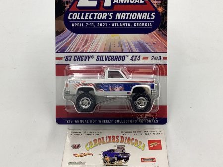 2021 Hot Wheels 21st Annual Collector’s Nationals ‘83 Chevy Silverado 4x4 03557 05500 Fashion