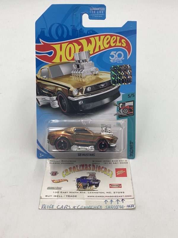 2018 hot wheels super treasure hunt 68 Mustang factiry sealed sticker W Protector Hot on Sale