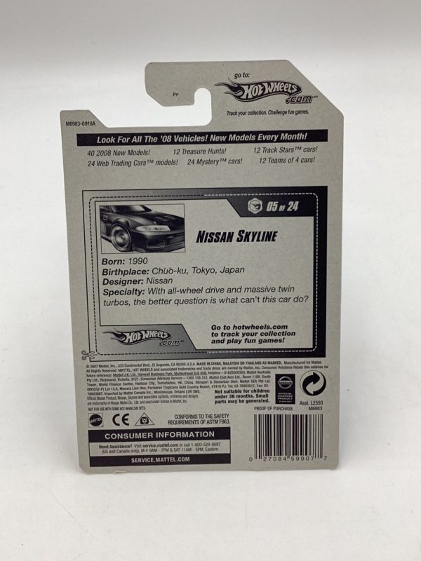 2008 Hot Wheels Web Trading Cars Nissan Skyline 05 24 on Sale