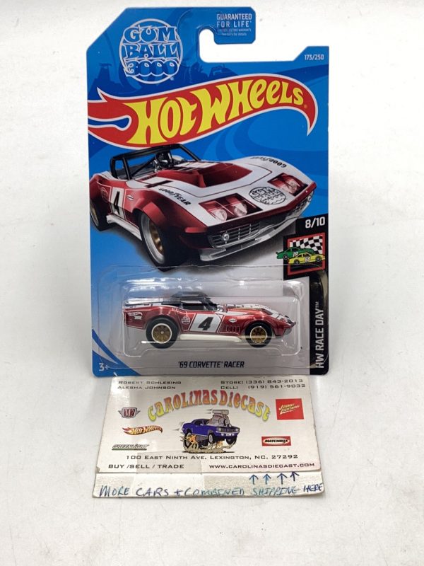 2018 hot wheels super treasure hunt #173 69 Corvette Racer W Protector Discount