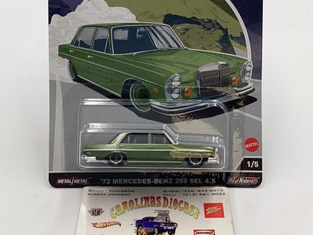 2022 Hot wheels car culture Auto Strasse 72 Mercedes-Benz 280 SEL 4.5 1 5 252E Discount