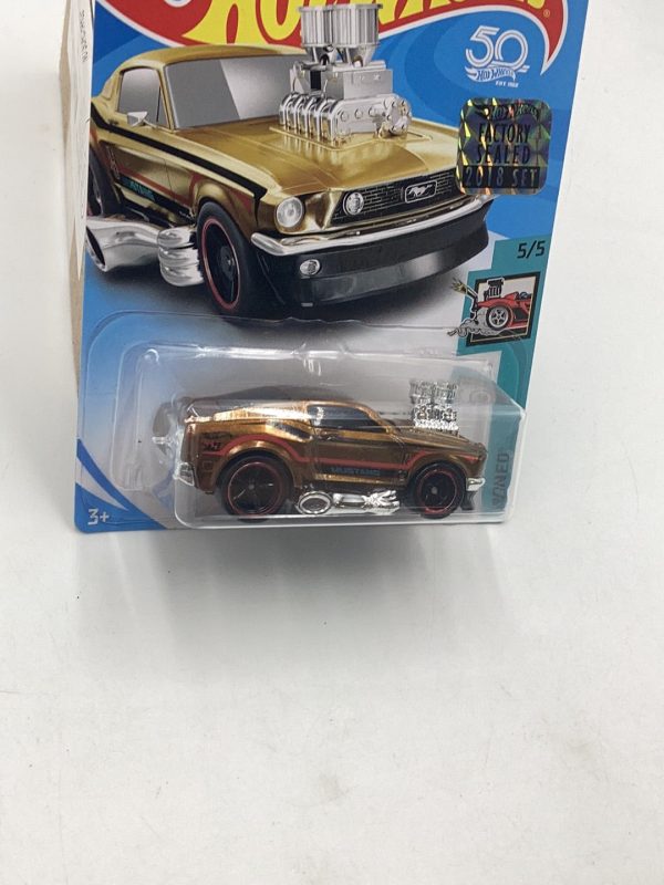 2018 hot wheels super treasure hunt 68 Mustang factiry sealed sticker W Protector Hot on Sale