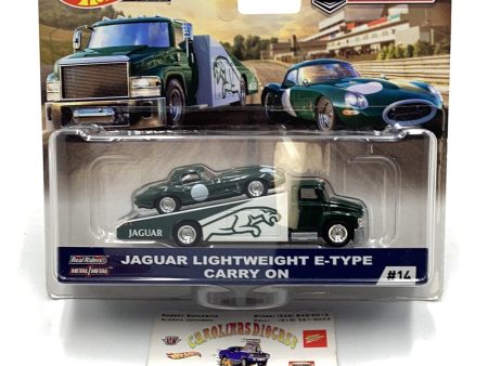 Hot wheels car culture team transport #14 Jaguar lightweight E-type carry on 280F Sale