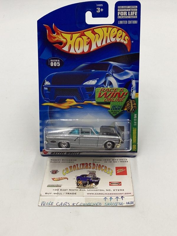 2002 Hot Wheels Treasure Hunt #5 Ford Thunderbolt rubber tires with protector 68A Online Sale