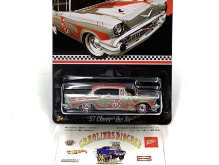 2015 Hot wheels  collectors edition 57 Chevy Bel Air mail in Zamac edition Real Riders with protector For Sale