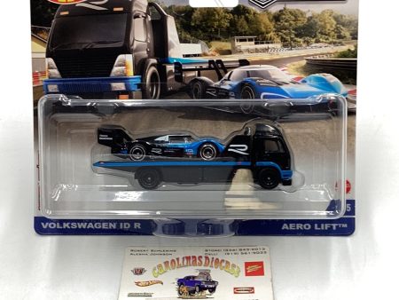 2021 HOT WHEELS CAR CULTURE  TEAM TRANSPORT VOLKSWAGEN ID R & AERO LIFT 243E For Discount