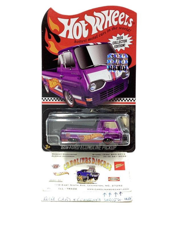 2020 hot wheels redline club 60’s Ford Econoline Pickup factory sealed sticker with protector Sale