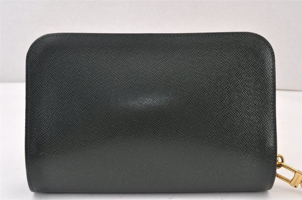 Authentic Louis Vuitton Taiga Baikal Clutch Bag Green M30184 LV 1423K For Cheap