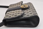 Authentic GUCCI Shoulder Cross Body Bag Purse GG Canvas Leather Navy Blue 1256K Supply