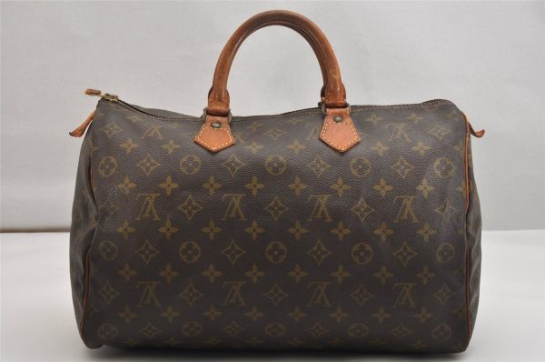 Authentic Louis Vuitton Monogram Speedy 35 Hand Boston Bag Old Model LV 1280K Discount