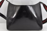 Authentic GUCCI Web Sherry Line Shoulder Cross Bag Purse Leather Black 1267K Online now