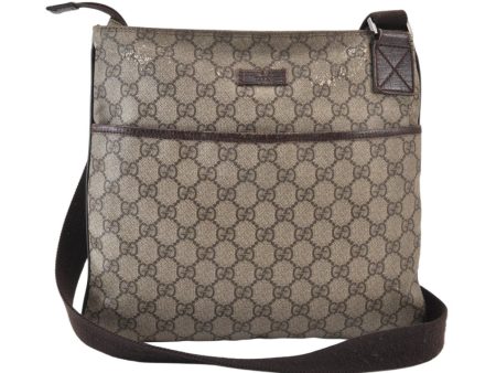 Authentic GUCCI Shoulder Cross Body Bag Purse GG PVC Leather 141626 Brown 1483K For Discount