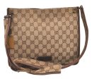 Authentic GUCCI Shoulder Cross Body Bag GG Canvas Leather 91762 Brown 1274K Online Sale