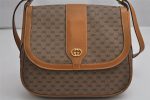 Authentic GUCCI Micro GG PVC Leather Shoulder Cross Body Bag Brown Junk 1265K Online