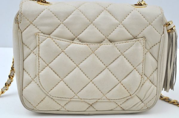 Authentic GIVENCHY Leather Shoulder Cross Body Bag Purse White K9909 For Cheap