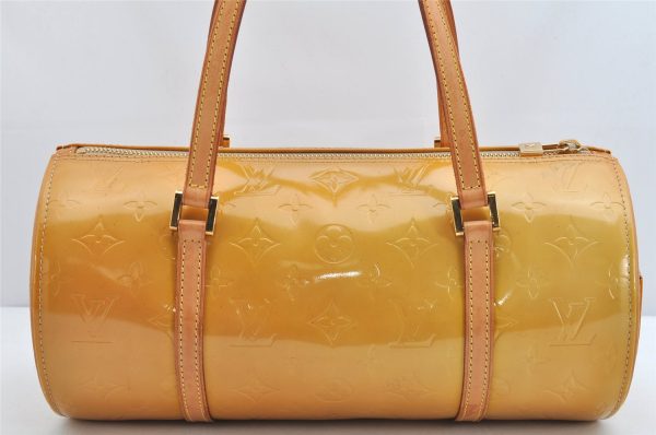 Authentic Louis Vuitton Vernis Bedford Hand Bag Yellow Beige M91006 LV 1205K Online now