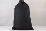 Authentic PRADA Vintage Nylon Leather Drawstring Backpack Black 1413K For Sale