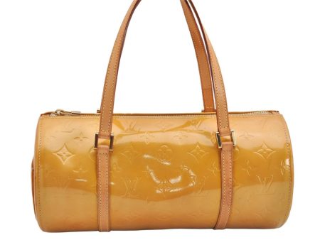 Authentic Louis Vuitton Vernis Bedford Hand Bag Yellow Beige M91006 LV 1205K Online now