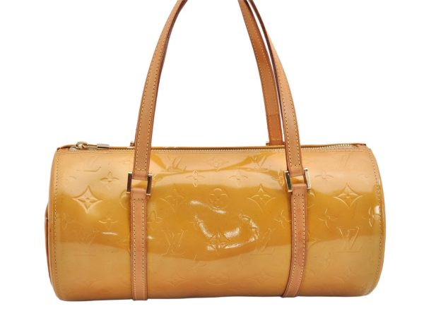 Authentic Louis Vuitton Vernis Bedford Hand Bag Yellow Beige M91006 LV 1205K Online now