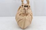 Authentic Salvatore Ferragamo Gancini Leather Shoulder Hand Bag Beige 1490K Online Sale