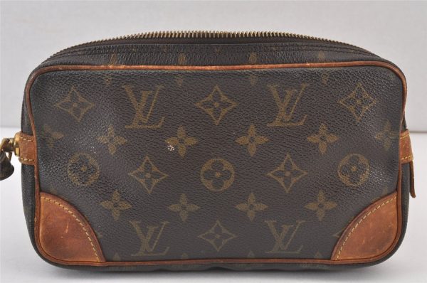 Authentic Louis Vuitton Monogram Marly Dragonne PM M51827 Clutch Bag Junk 0984K For Cheap