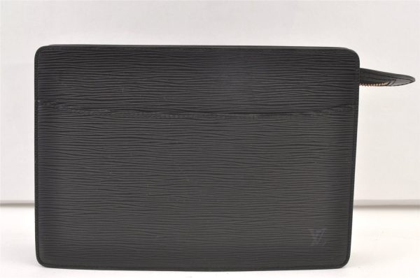 Authentic Louis Vuitton Epi Pochette Homme Clutch Bag Black M52522 Junk 0968K For Sale