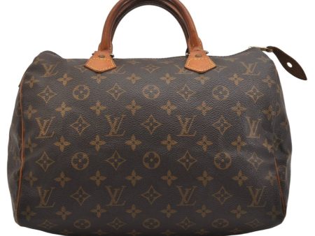 Authentic Louis Vuitton Monogram Speedy 30 Hand Boston Bag M41526 LV 1250K Fashion