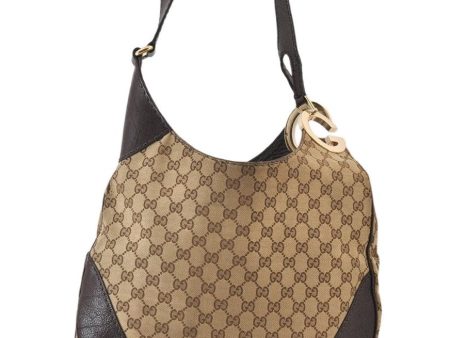 Authentic GUCCI Charlotte Shoulder Bag GG Canvas Leather 203503 Brown 1368K Online Sale