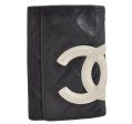 Auth CHANEL Cambon Line Quilted CC Logo Calf Skin 6 Hooks Key Case Black 1157K Fashion