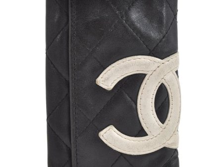 Auth CHANEL Cambon Line Quilted CC Logo Calf Skin 6 Hooks Key Case Black 1157K Fashion