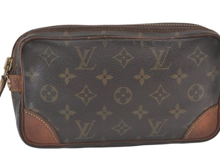 Authentic Louis Vuitton Monogram Marly Dragonne PM M51827 Clutch Hand Bag 1285K on Sale