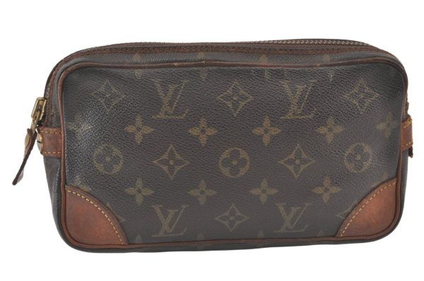 Authentic Louis Vuitton Monogram Marly Dragonne PM M51827 Clutch Hand Bag 1285K on Sale