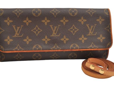 Authentic Louis Vuitton Monogram Pochette Twin GM Shoulder Bag M51852 LV 1418K Fashion