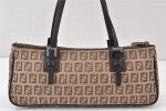 Authentic FENDI Zucchino Shoulder Hand Bag Purse Canvas Leather Brown 1449K Sale