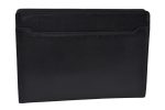 Authentic SAINT LAURENT Clutch Bag Pouch Leather Black YSL K9910 on Sale