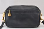 Authentic GUCCI Sherry Line Shoulder Crossbody Bag Purse Leather Navy Blue 1432K Sale